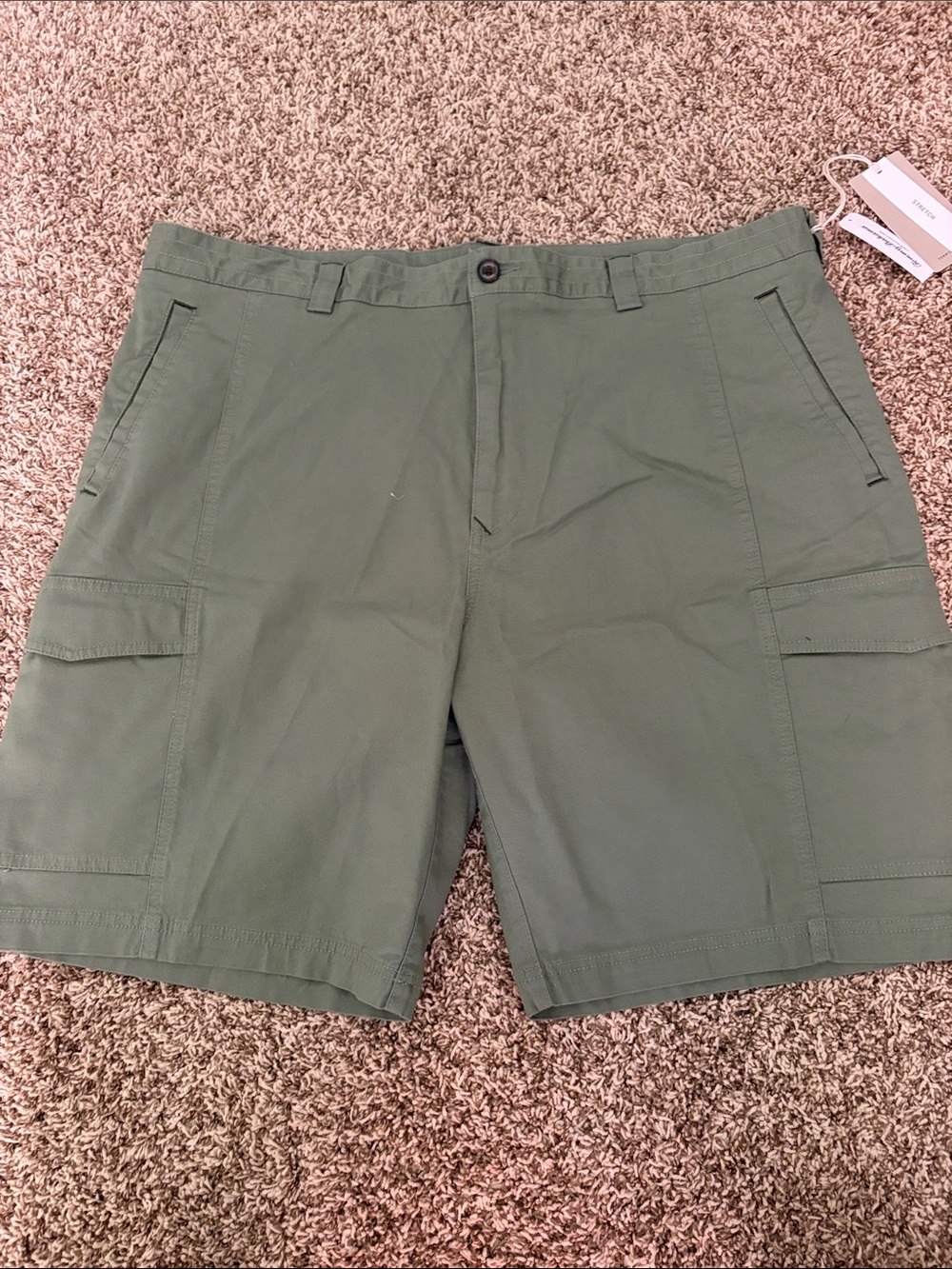 Tommy Bahama Olive Cargo Pocket Shorts - Men's